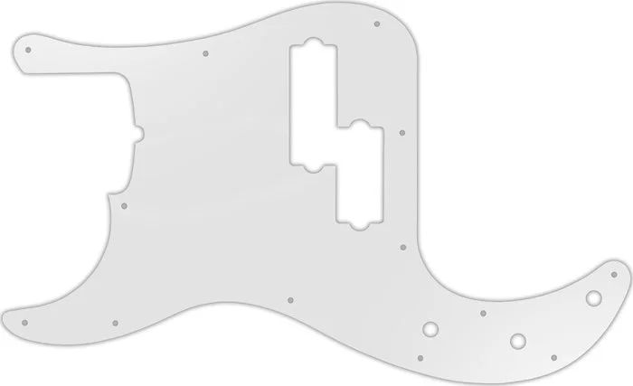 WD Custom Pickguard For Left Hand Fender USA 5 String Precision Bass #22 Translucent Milk White