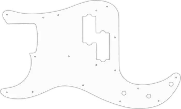 WD Custom Pickguard For Left Hand Fender USA Precision Bass #02T White Thin