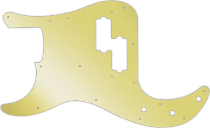 WD Custom Pickguard For Left Hand Fender USA Precision Bass #10GD Gold Mirror