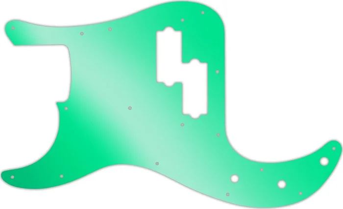 WD Custom Pickguard For Left Hand Fender USA Precision Bass #10GR Green Mirror