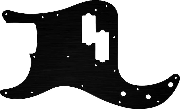 WD Custom Pickguard For Left Hand Fender USA Precision Bass #27T Simulated Black Anodized Thin