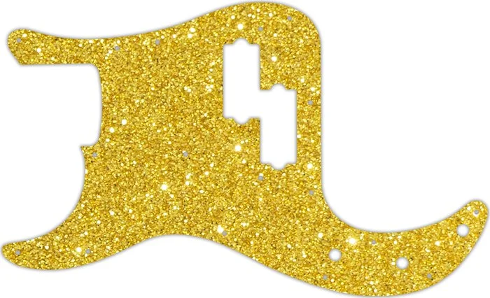 WD Custom Pickguard For Left Hand Fender USA Precision Bass #60GS Gold Sparkle 