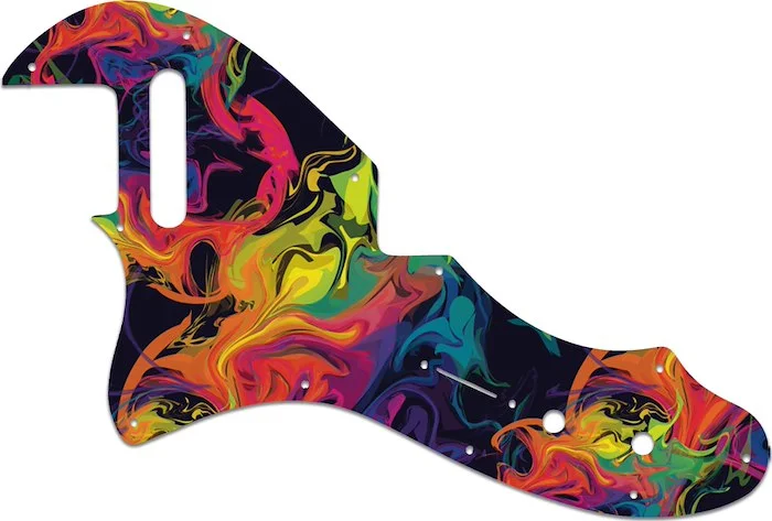 WD Custom Pickguard For Left Hand Fender USA Vintage Or USA Reissue Telecaster Thinline #GP01 Rainbow Paint Swirl Graphic