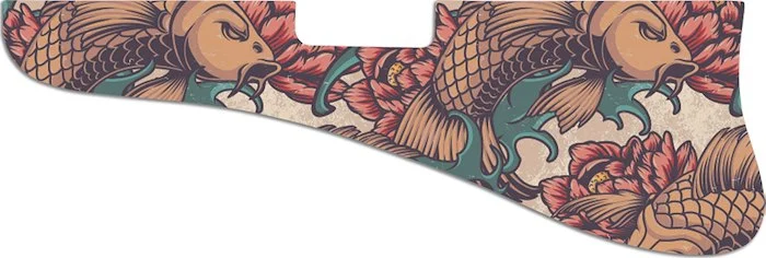 WD Custom Pickguard For Left Hand Gibson 1956-1969 ES-125 T #GT01 Koi Tattoo Graphic