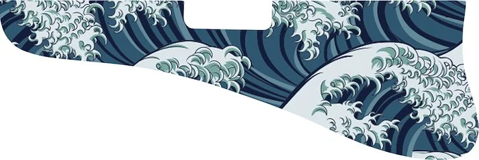 WD Custom Pickguard For Left Hand Gibson 1956-1969 ES-125 T #GT02 Japanese Wave Tattoo Graphic