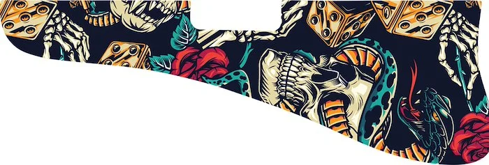 WD Custom Pickguard For Left Hand Gibson 1956-1969 ES-125 T #GT03 Vintage Flash Tattoo Graphic