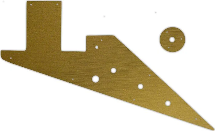 WD Custom Pickguard For Left Hand Gibson 1958-1959 And 1962-1963 Flying V Korina #14 Simulated Brushed Gold/Bl