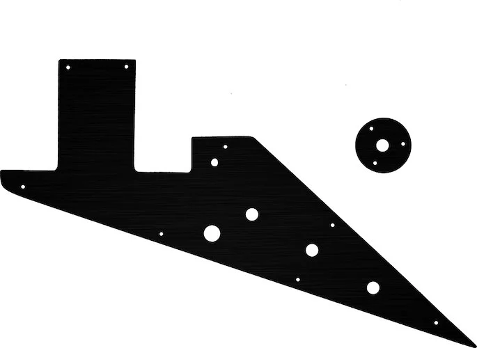WD Custom Pickguard For Left Hand Gibson 1958-1959 And 1962-1963 Flying V Korina #27T Simulated Black Anodized