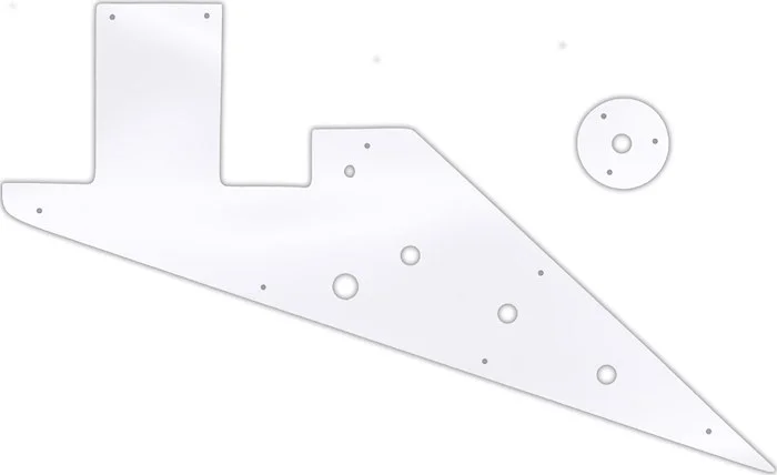 WD Custom Pickguard For Left Hand Gibson 1958-1959 And 1962-1963 Flying V Korina #45T Clear Acrylic Thin