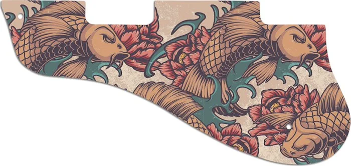 WD Custom Pickguard For Left Hand Gibson 1960's ES-125 TCD #GT01 Koi Tattoo Graphic