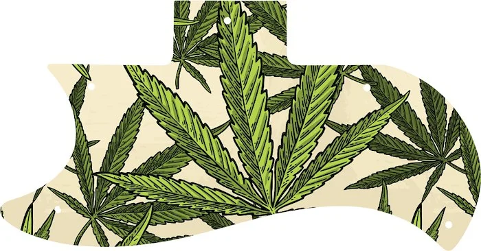 WD Custom Pickguard For Left Hand Gibson 1961-1970 Half Face SG #GC02 Cannabis Leaf Graphic