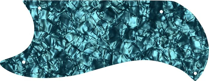 WD Custom Pickguard For Left Hand Gibson 1961-1963 Half Face SG Custom #28AQ Aqua Pearl/Black/White/Black