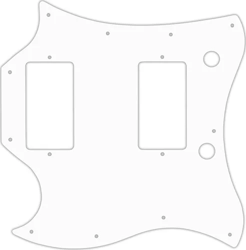 WD Custom Pickguard For Left Hand Gibson 1963-1970 Full Face SG #02 White