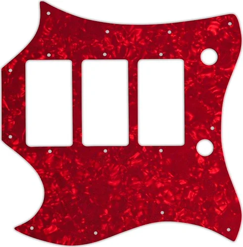 WD Custom Pickguard For Left Hand Gibson 1964-1970 Full Face SG Custom #28R Red Pearl/White/Black/White