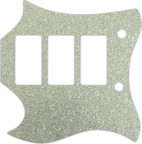 WD Custom Pickguard For Left Hand Gibson 1964-1970 Full Face SG Custom #60SS Silver Sparkle 