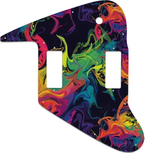 WD Custom Pickguard For Left Hand Gibson 1965-2018 Non-Reverse Firebird #GP01 Rainbow Paint Swirl Graphic