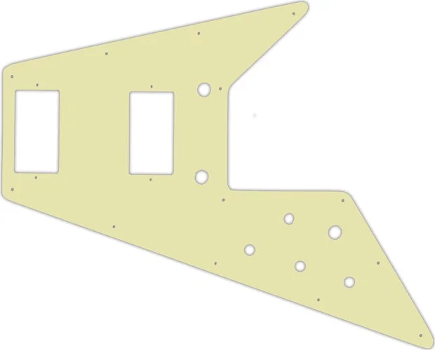 WD Custom Pickguard For Left Hand Gibson 1966-1970 And 1975-1982 Flying V Mahogany Or 1971 Flying V Medallion 