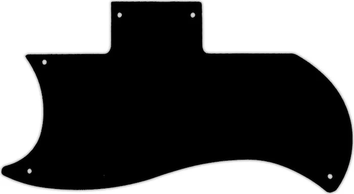 WD Custom Pickguard For Left Hand Gibson 1971-Present Or 1961 Reissue Half Face SG #01T Black Thin