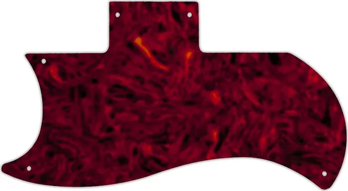 WD Custom Pickguard For Left Hand Gibson 1971-Present Or 1961 Reissue Half Face SG #05T Tortoise Shell Solid (