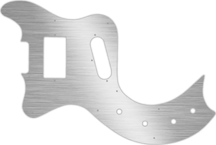 WD Custom Pickguard For Left Hand Gibson 1978 Marauder #13 Simulated Brushed Silver/Black PVC