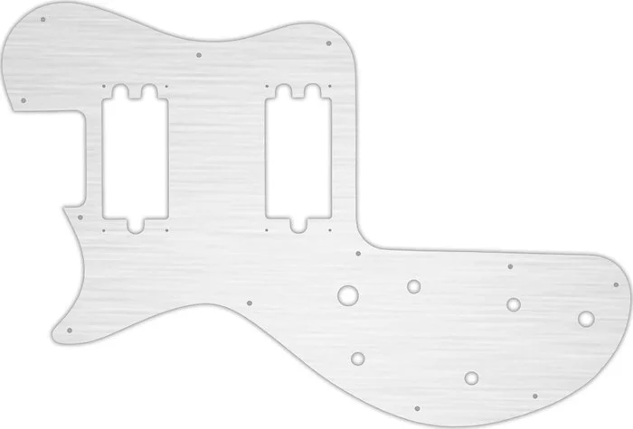 WD Custom Pickguard For Left Hand Gibson 1980-1984 Sonex #13 Simulated Brushed Silver/Black PVC