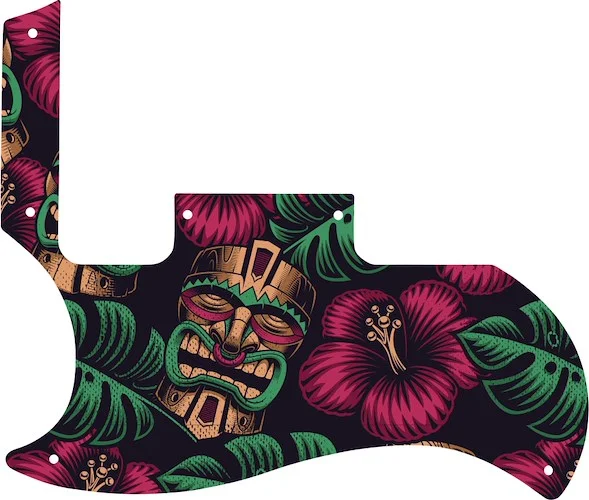 WD Custom Pickguard For Left Hand Gibson 2010-2012 '60s Tribute SG Special #GAL01 Aloha Tiki Graphic