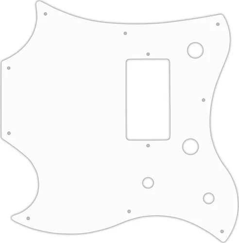 WD Custom Pickguard For Left Hand Gibson 2011 SG Style Melody Maker #04 White/Black/White