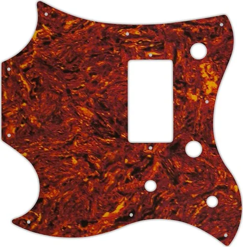 WD Custom Pickguard For Left Hand Gibson 2011 SG Style Melody Maker #05P Tortoise Shell/Parchment