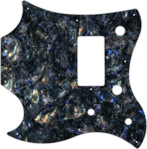 WD Custom Pickguard For Left Hand Gibson 2011 SG Style Melody Maker #35 Black Abalone