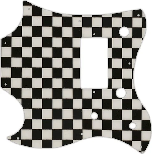 WD Custom Pickguard For Left Hand Gibson 2011 SG Style Melody Maker #CK01 Checkerboard Graphic
