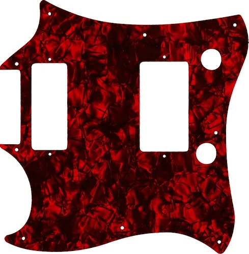 WD Custom Pickguard For Left Hand Gibson 2014 Limited Edition Exclusive Run SG 24 Fret With Firebird Mini Humbucker #28DRP Dark Red Pearl/Black/White/Black