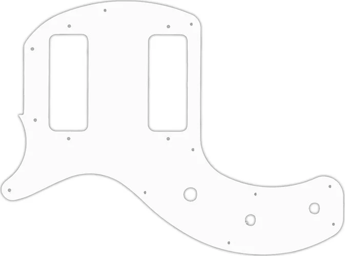 WD Custom Pickguard For Left Hand Gibson 2019 Les Paul Special Tribute Double Cut #02T White Thin
