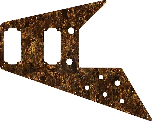 WD Custom Pickguard For Left Hand Gibson 2020 Original Collection 70s Flying V #28TBP Tortoise Brown Pearl