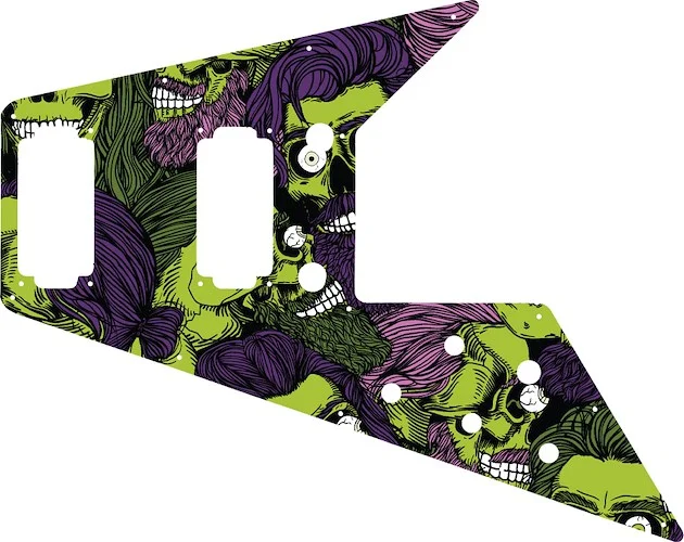 WD Custom Pickguard For Left Hand Gibson 2020 Original Collection 70s Flying V #GHA02 Zombeard Graphic
