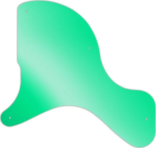 WD Custom Pickguard For Left Hand Gibson Billie Joe Armstrong Signature Les Paul Junior #10GR Green Mirror