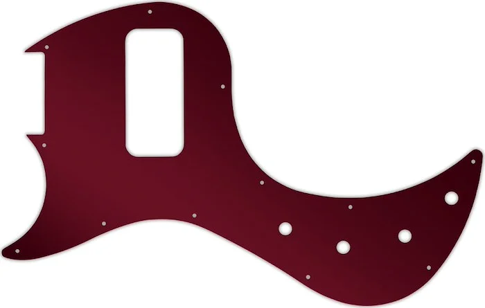 WD Custom Pickguard For Left Hand Gibson EB Bass #10R Red Mirror
