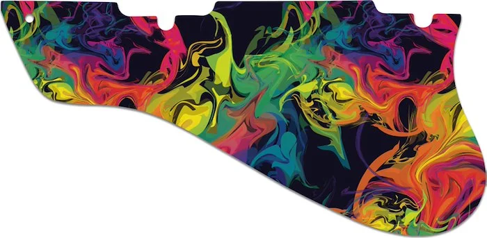 WD Custom Pickguard For Left Hand Gibson ES-175 D #GP01 Rainbow Paint Swirl Graphic