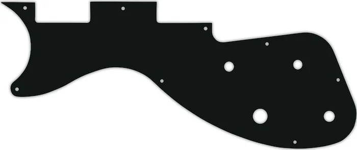 WD Custom Pickguard For Left Hand Gibson M2 S-Series Les Paul #01A Black Acrylic