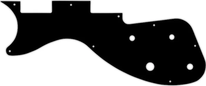 WD Custom Pickguard For Left Hand Gibson M2 S-Series Les Paul #01T Black Thin