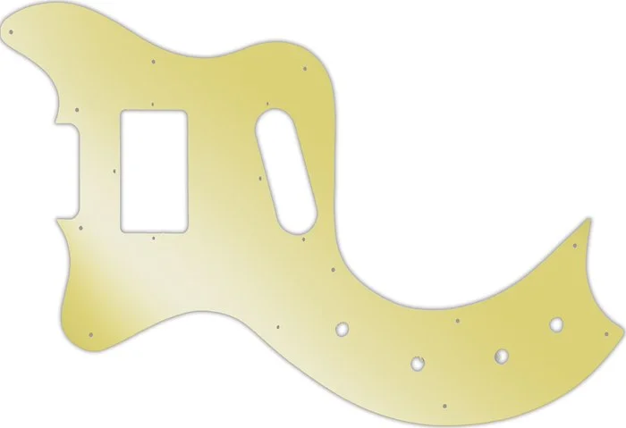 WD Custom Pickguard For Left Hand Gibson Marauder Deluxe #10GD Gold Mirror