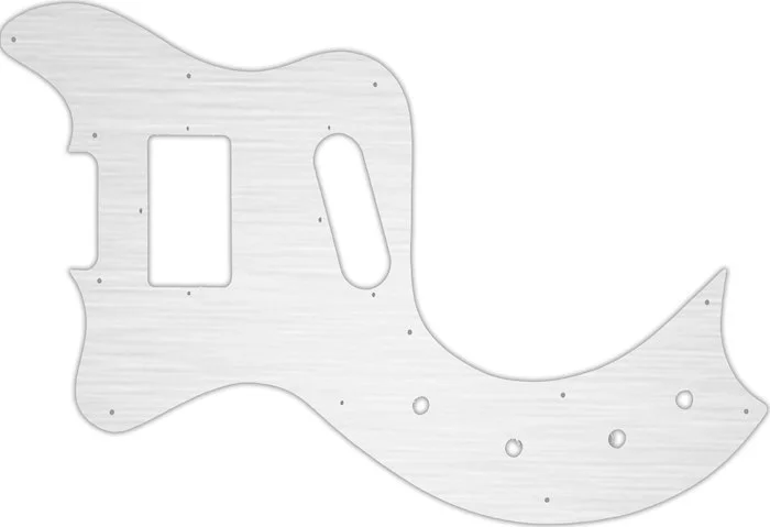 WD Custom Pickguard For Left Hand Gibson Marauder Deluxe #13 Simulated Brushed Silver/Black PVC