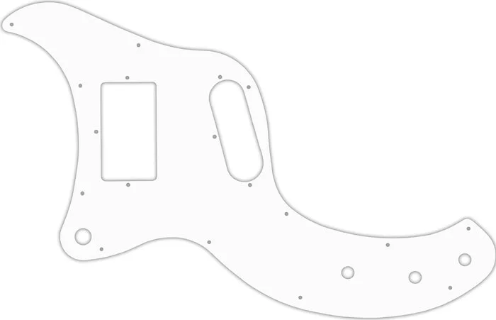 WD Custom Pickguard For Left Hand Gibson Marauder #02T White Thin