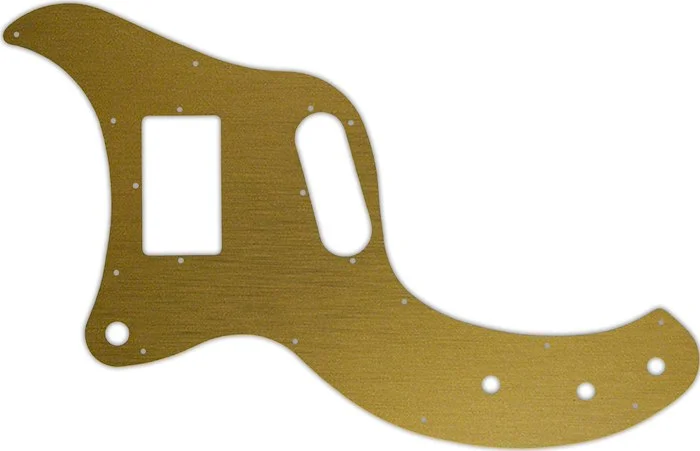 WD Custom Pickguard For Left Hand Gibson Marauder #14 Simulated Brushed Gold/Black PVC