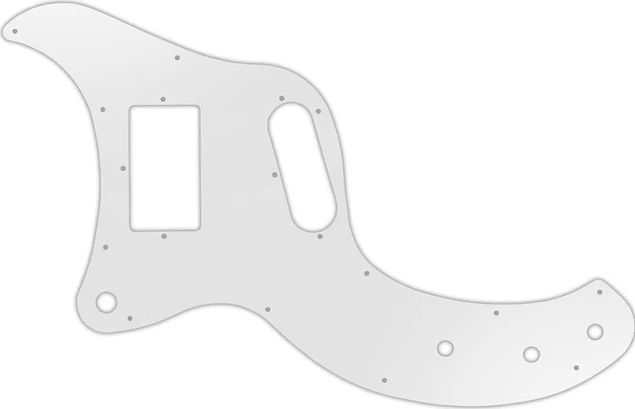 WD Custom Pickguard For Left Hand Gibson Marauder #22 Translucent Milk White