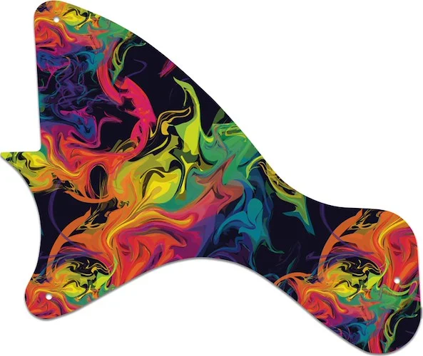 WD Custom Pickguard For Left Hand Gibson Original Vintage Les Paul Junior #GP01 Rainbow Paint Swirl Graphic