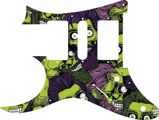 WD Custom Pickguard For Left Hand Ibanez 2009 RG350DX #GHA02 Zombeard Graphic