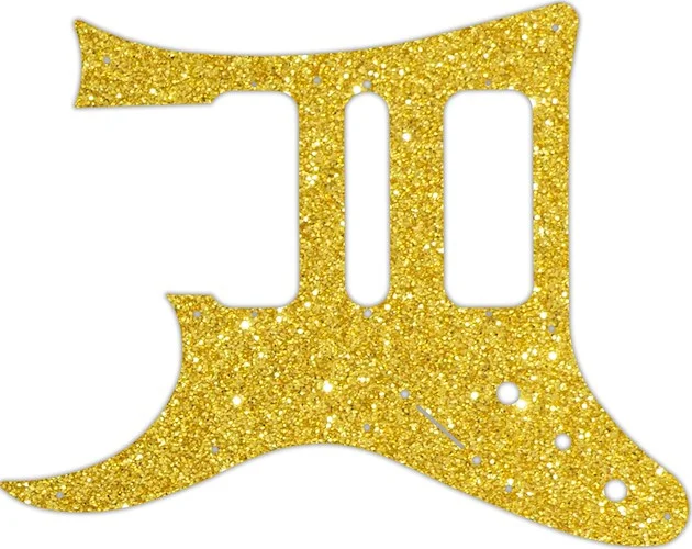 WD Custom Pickguard For Left Hand Ibanez 8 String TAM10 #60GS Gold Sparkle 