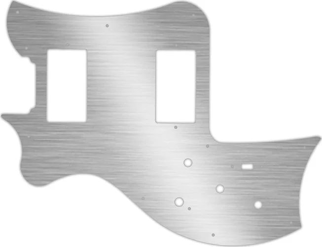 WD Custom Pickguard For Left Hand Maton Australia 2014 MS500 #13 Simulated Brushed Silver/Black PVC