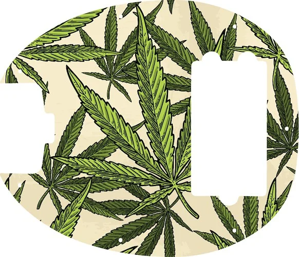 WD Custom Pickguard For Left Hand Music Man 2019 Short Scale StingRay Special #GC02 Cannabis Leaf Graphic