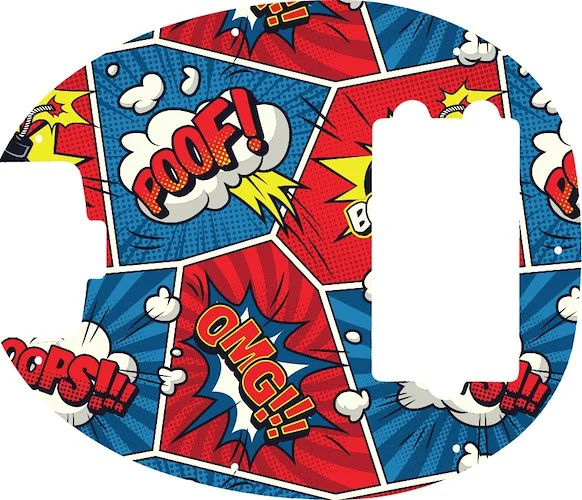 WD Custom Pickguard For Left Hand Music Man 2019 Short Scale StingRay Special #GCM01 Comic Book Graphic